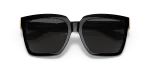 แว่นกันแดด Dolce & Gabbana DG6165 501/87 Black Dark Grey Dolce & Gabbana DG6165 501/87 close-up ด้านหน้า