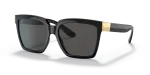 แว่นกันแดด Dolce & Gabbana DG6165 501/87 Black Dark Grey Dolce & Gabbana DG6165 501/87 แว่นกันแดดสีดำเลนส์เทาเข้ม ผู้หญิง