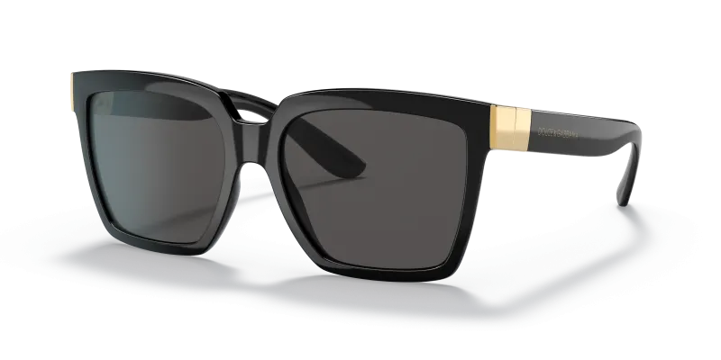 แว่นกันแดด Dolce & Gabbana DG6165 501/87 Black Dark Grey Dolce & Gabbana DG6165 501/87 แว่นกันแดดสีดำเลนส์เทาเข้ม ผู้หญิง