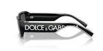 แว่นกันแดด Dolce & Gabbana DG6187 501/87 Black Dark Grey แว่นกันแดด Dolce & Gabbana DG6187 501/87 มุมข้าง ขาแว่นลายคริสตัล/ดำ