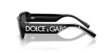 แว่นกันแดด Dolce & Gabbana DG6187 501/87 Black Dark Grey แว่นกันแดด Dolce & Gabbana DG6187 501/87 มุมข้าง ขาแว่นลายคริสตัล/ดำ