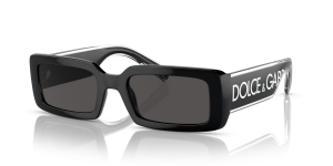 Dolce & Gabbana DG6187 501/87 แว่นกันแดดทรงสี่เหลี่ยมสีดำเทาเข้ม สำหรับผู้หญิง