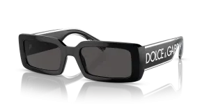 Dolce & Gabbana DG6187 501/87 แว่นกันแดดทรงสี่เหลี่ยมสีดำเทาเข้ม สำหรับผู้หญิง