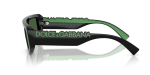แว่นกันแดด Dolce & Gabbana DG6203 501/71 Black Dark Green แว่นกันแดด Dolce & Gabbana DG6203 501/71 มุมข้าง ทรงสี่เหลี่ยมผืนผ้า ฟิตติ้งกว้าง