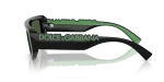 แว่นกันแดด Dolce & Gabbana DG6203 501/71 Black Dark Green แว่นกันแดด Dolce & Gabbana DG6203 501/71 มุมข้าง ทรงสี่เหลี่ยมผืนผ้า ฟิตติ้งกว้าง