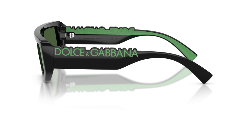 แว่นกันแดด Dolce & Gabbana DG6203 501/71 มุมข้าง ทรงสี่เหลี่ยมผืนผ้า ฟิตติ้งกว้าง