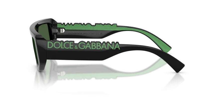 แว่นกันแดด Dolce & Gabbana DG6203 501/71 มุมข้าง ทรงสี่เหลี่ยมผืนผ้า ฟิตติ้งกว้าง