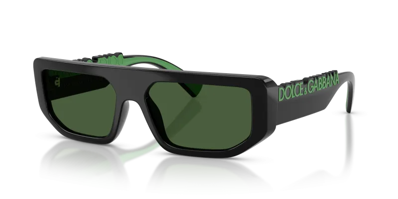 แว่นกันแดด Dolce & Gabbana DG6203 501/71 Black Dark Green Dolce & Gabbana DG6203 501/71 แว่นกันแดดดำ-เขียวเข้ม สำหรับทุกเพศ