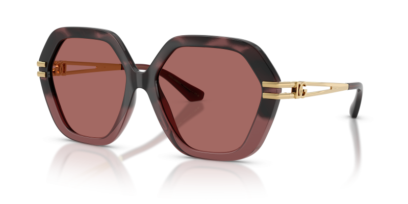แว่นกันแดด Dolce & Gabbana DG6210-349369 Burgundy Havana Gradient Dark Violet แว่นกันแดด Dolce & Gabbana DG6210-349369 มุมเฉียง สีฮาวานาเบอร์กันดีไล่ระดับ สำหรับผู้หญิง