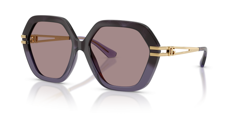แว่นกันแดด Dolce & Gabbana DG6210-3494LA Violet Havana Gradient Violet แว่นกันแดด Dolce & Gabbana DG6210-3494LA มุมเฉียง สีฮาวาน่าม่วงไล่ระดับ สำหรับผู้หญิง