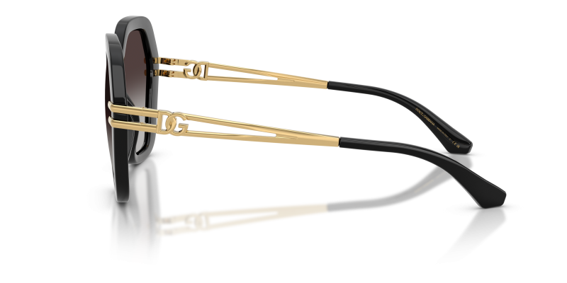 แว่นกันแดด Dolce & Gabbana DG6210-501/8G มุมข้าง ขาแว่นสีทอง
