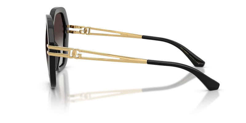 แว่นกันแดด Dolce & Gabbana DG6210-501/8G มุมข้าง ขาแว่นสีทอง