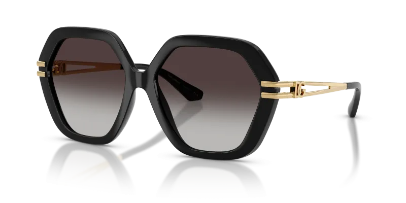 แว่นกันแดด Dolce & Gabbana DG6210-501/8G Black Grey Gradient แว่นกันแดด Dolce & Gabbana DG6210-501/8G มุมเฉียง สีดำ สำหรับผู้หญิง
