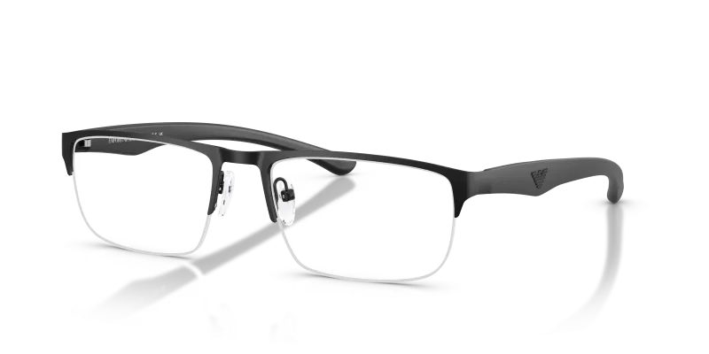 กรอบแว่นสายตา Emporio Armani EA1189-3001 Matte Black แว่นสายตา Emporio Armani EA1189-3001 สีดำด้าน มุมมองสามส่วนสี่