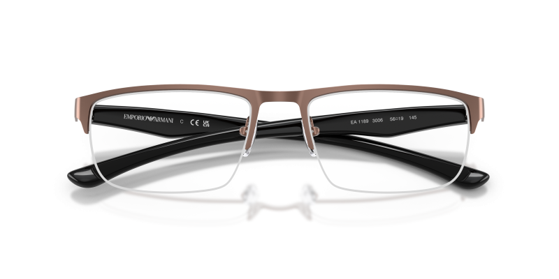 แว่นสายตา Emporio Armani EA1189-3006 สีทองแดงด้าน ภาพระยะใกล้ด้านหน้า
