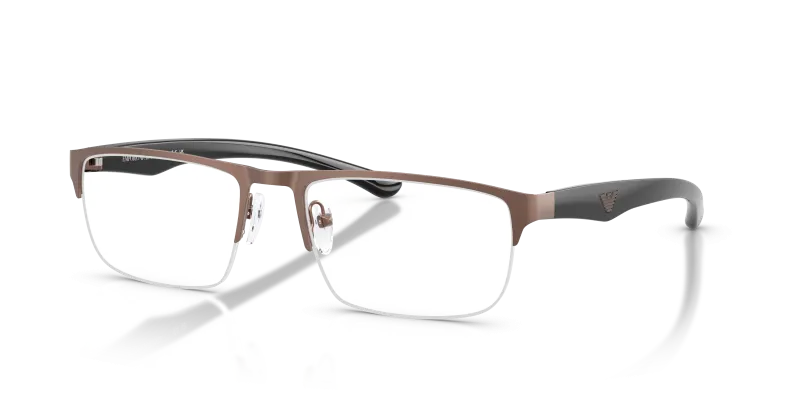 กรอบแว่นสายตา Emporio Armani EA1189-3006 Matte Bronze แว่นสายตา Emporio Armani EA1189-3006 สีทองแดงด้าน มุมมองสามส่วนสี่