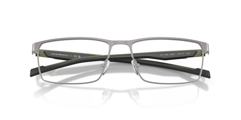 แว่นสายตา Emporio Armani EA1190-3003 สีกันเมทัลด้าน ภาพระยะใกล้ด้านหน้า