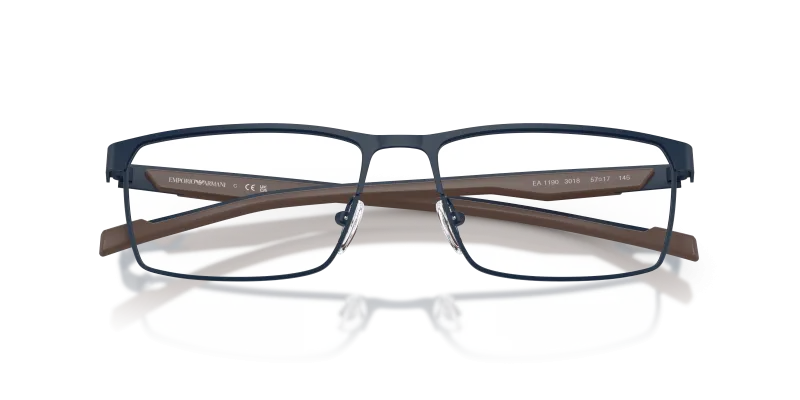 แว่นสายตา Emporio Armani EA1190-3018 สีน้ำเงินด้าน ภาพระยะใกล้ด้านหน้า
