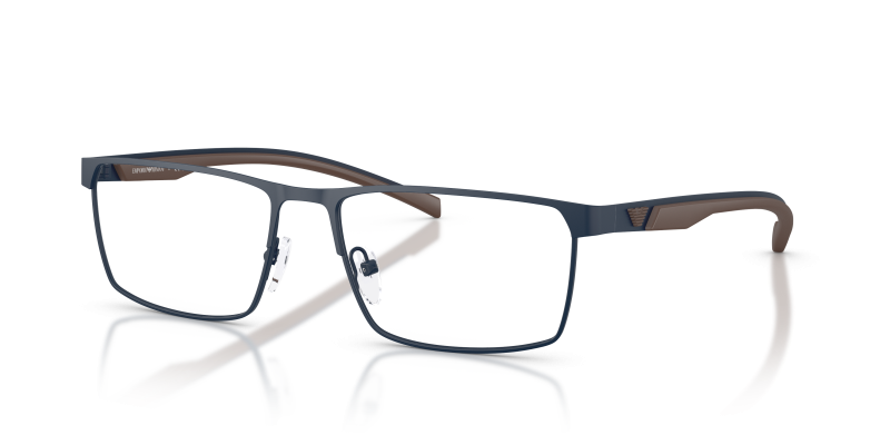 กรอบแว่นสายตา Emporio Armani EA1190-3018 Matte Blue แว่นสายตา Emporio Armani EA1190-3018 สีน้ำเงินด้าน มุมมองสามส่วนสี่
