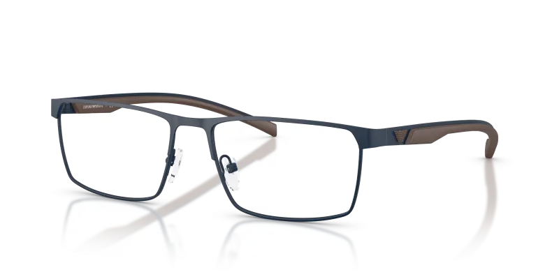 แว่นสายตา Emporio Armani EA1190-3018 สีน้ำเงินด้าน มุมมองสามส่วนสี่