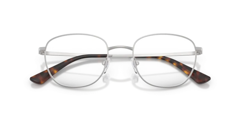แว่นสายตา Emporio Armani EA1191-3045 สีเงินด้าน มุมโคลสอัพหน้ากรอบ