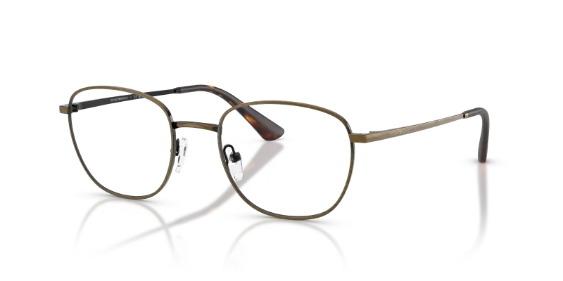 กรอบแว่นสายตา Emporio Armani EA1191-3446 Shiny Antique Gold แว่นสายตา Emporio Armani EA1191-3446 สีทองแอนทีคขัดเงา มุมสามส่วนสี่