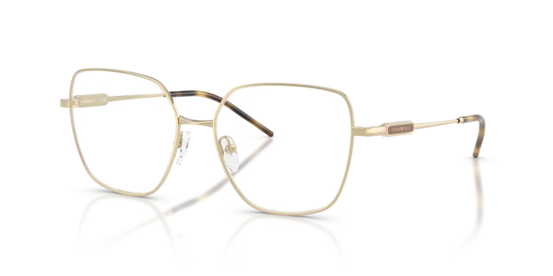 กรอบแว่นสายตา Emporio Armani EA1192-3013 Shiny Pale Gold แว่นสายตา Emporio Armani EA1192-3013 สีทองอ่อนมันเงา มุมสามส่วนสี่
