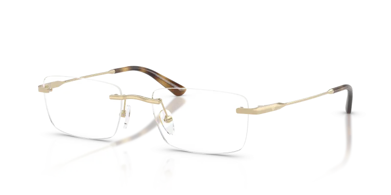 แว่นสายตา Emporio Armani EA1195TD-3013 สีทองอ่อนมันเงา มุมสามส่วนสี่
