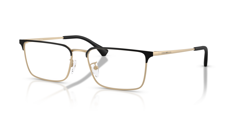 กรอบแว่นสายตา Emporio Armani EA1197D-3002 Matte Black/Matte Pale Gold แว่นสายตา Emporio Armani EA1197D-3002 สีดำ/ทองอ่อน มุมสามส่วนสี่
