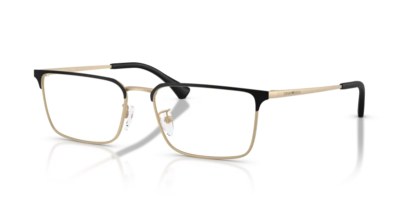 กรอบแว่นสายตา Emporio Armani EA1197D-3002 Matte Black/Matte Pale Gold แว่นสายตา Emporio Armani EA1197D-3002 สีดำ/ทองอ่อน มุมสามส่วนสี่