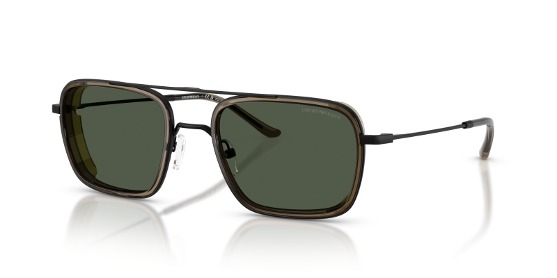 แว่นกันแดด Emporio Armani EA2162-30019A Matte Black Dark Green Polarized แว่นกันแดด Emporio Armani EA2162-30019A สีดำด้าน เลนส์โพลาไรซ์สีเขียวเข้ม ทรงสี่เหลี่ยมจัตุรัส