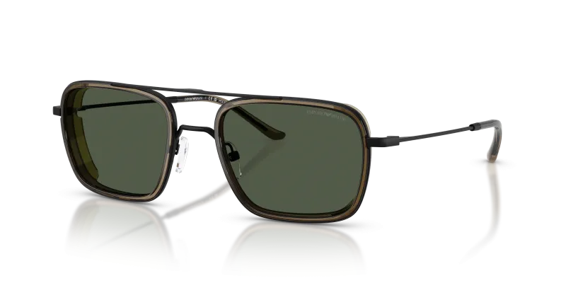 แว่นกันแดด Emporio Armani EA2162-30019A Matte Black Dark Green Polarized แว่นกันแดด Emporio Armani EA2162-30019A สีดำด้าน เลนส์โพลาไรซ์สีเขียวเข้ม ทรงสี่เหลี่ยมจัตุรัส