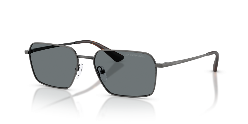 แว่นกันแดด Emporio Armani EA2178-344480 สีเงินแอนทีคเนื้อด้าน เลนส์สีน้ำเงินเข้ม