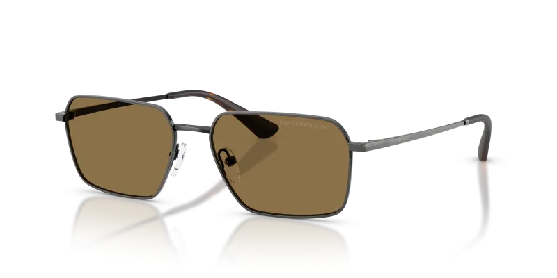 แว่นกันแดด Emporio Armani EA2178-344573 Shiny Anticate Silver Dark Brown แว่นกันแดด Emporio Armani EA2178-344573 สีเงินแอนทีคขัดเงา เลนส์สีน้ำตาลเข้ม
