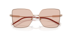 แว่นกันแดด Emporio Armani EA2179-301173 Shiny Rose Gold Light Brown แว่นกันแดด Emporio Armani EA2179-301173 close-up ด้านหน้า
