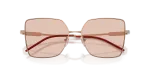 แว่นกันแดด Emporio Armani EA2179-301173 Shiny Rose Gold Light Brown แว่นกันแดด Emporio Armani EA2179-301173 close-up ด้านหน้า