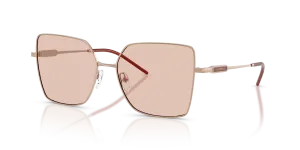 แว่นกันแดด Emporio Armani EA2179-301173 ทองชมพูประกาย เลนส์น้ำตาลอ่อน ทรงสี่เหลี่ยมจัตุรัส