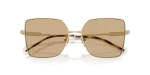 แว่นกันแดด Emporio Armani EA2179-301373 Shiny Pale Gold Dark Brown แว่นกันแดด Emporio Armani EA2179-301373 close-up ด้านหน้า