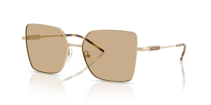 แว่นกันแดด Emporio Armani EA2179-301373 Shiny Pale Gold Dark Brown แว่นกันแดด Emporio Armani EA2179-301373 สีทองอ่อนมันเงา เลนส์น้ำตาลเข้มทึบ