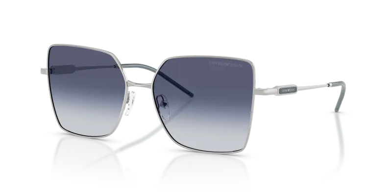 แว่นกันแดด Emporio Armani EA2179-30158H เงินประกาย เลนส์ไล่ระดับสีน้ำเงินสู่เทาเข้ม