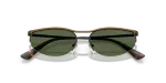 แว่นกันแดด Emporio Armani EA2180-344671 Shiny Anticate Gold Dark Green แว่นกันแดด Emporio Armani EA2180-344671 close-up ด้านหน้า