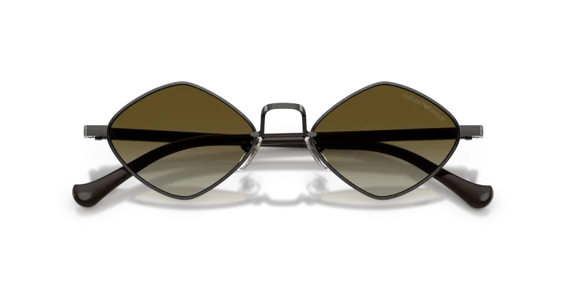แว่นกันแดด Emporio Armani EA2182-34447Z เงินแอนทีคมันวาว ภาพระยะใกล้ด้านหน้า