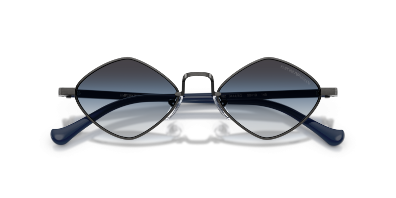 แว่นกันแดด Emporio Armani EA2182-34448G เงินแอนทีคมันวาว ภาพระยะใกล้ด้านหน้า