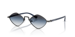 แว่นกันแดด Emporio Armani EA2182-34448G Shiny Anticate Silver Grey แว่นกันแดด Emporio Armani EA2182-34448G เงินแอนทีคมันวาว มุมมองสามส่วนสี่