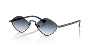 แว่นกันแดด Emporio Armani EA2182-34448G เงินแอนทีคมันวาว มุมมองสามส่วนสี่