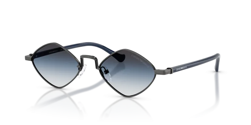 แว่นกันแดด Emporio Armani EA2182-34448G Shiny Anticate Silver Grey แว่นกันแดด Emporio Armani EA2182-34448G เงินแอนทีคมันวาว มุมมองสามส่วนสี่