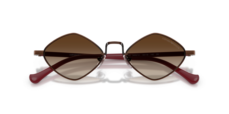 แว่นกันแดด Emporio Armani EA2182-345513 บอร์กโดซ์มันวาว ภาพระยะใกล้ด้านหน้า