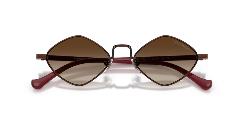 แว่นกันแดด Emporio Armani EA2182-345513 บอร์กโดซ์มันวาว ภาพระยะใกล้ด้านหน้า