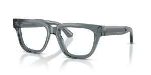 Emporio Armani EA3281F-6364 แว่นสายตาทรงเรขาคณิตสีเทาโปร่งใสประกาย ผู้หญิง