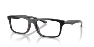 แว่นสายตา Emporio Armani EA3285U-5017 มุมเฉียง ดำมันวาว/ยางสีน้ำตาล สำหรับผู้ชาย